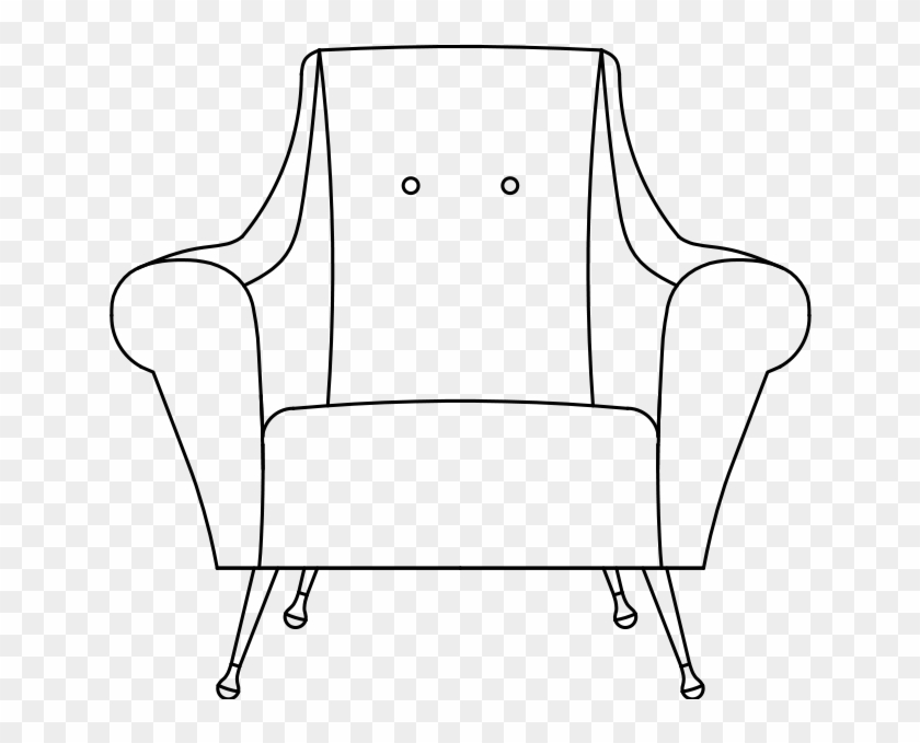 Armchair Drawing Easy - Easy Drawing Of A Chair Clipart #5441319
