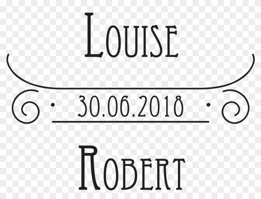 Retro Swirl Names & Date Stamp - Alba Lounge Clipart