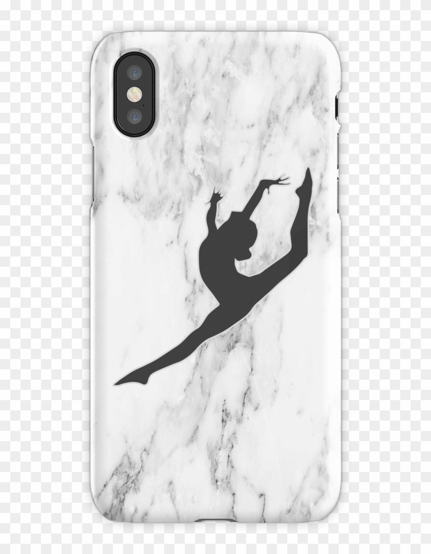Marble Gymnast Silhouette Iphone X Snap Case - Iphone Se Cases Gymnastics Clipart