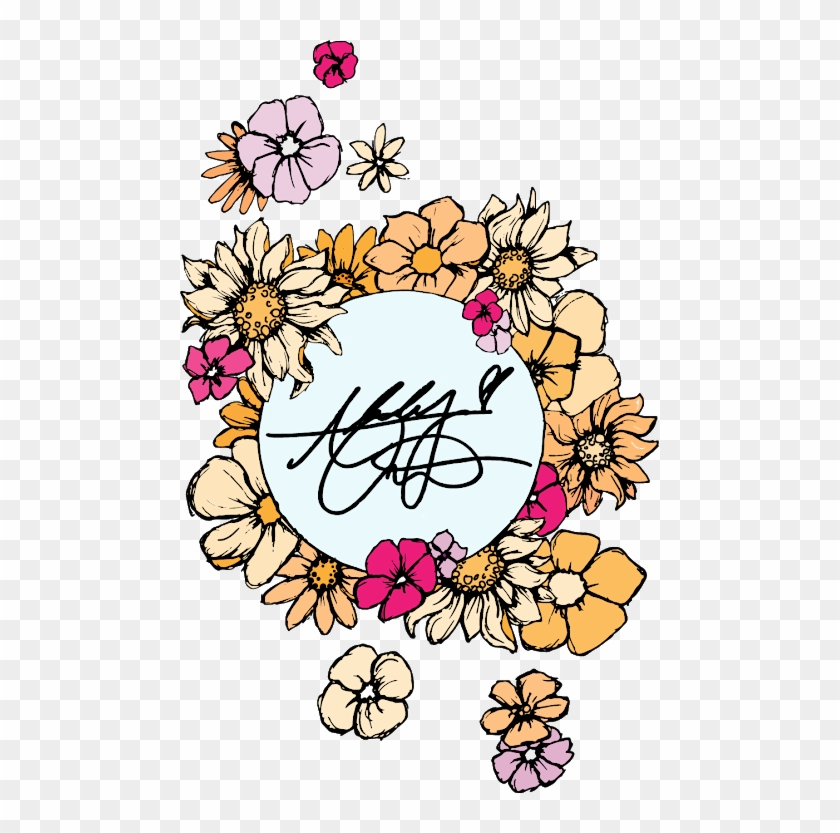 Yellow Flower Logo Tee - Illustration Clipart