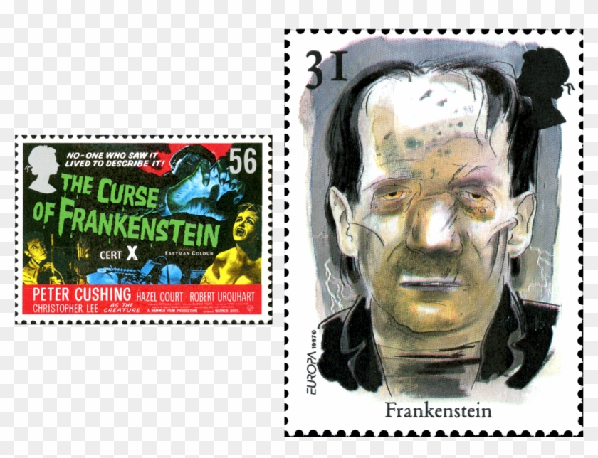 Two Stamps Depicting Frankenstein, One Of The Hammer - Postage Stamp Clipart #5442407