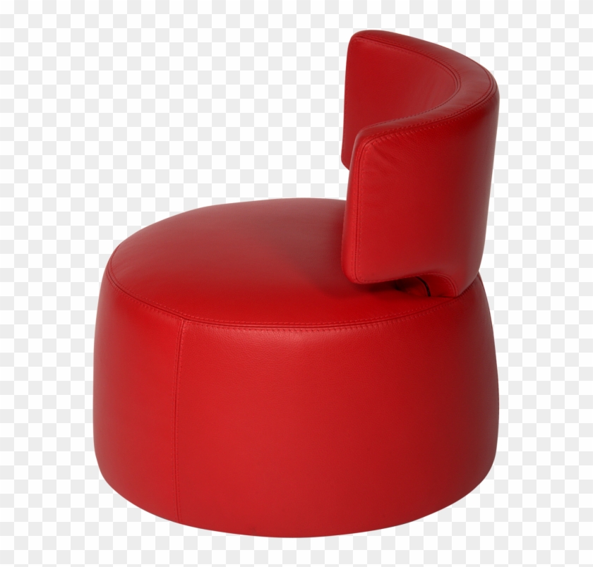 Lazzaro Red Italian Leather Swivel Modern Accent Chair - Club Chair Clipart
