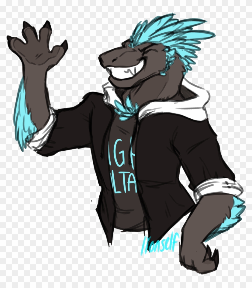 “sketch Of My Raptorsona That @chestmimic Designed - Cartoon Clipart #5442576