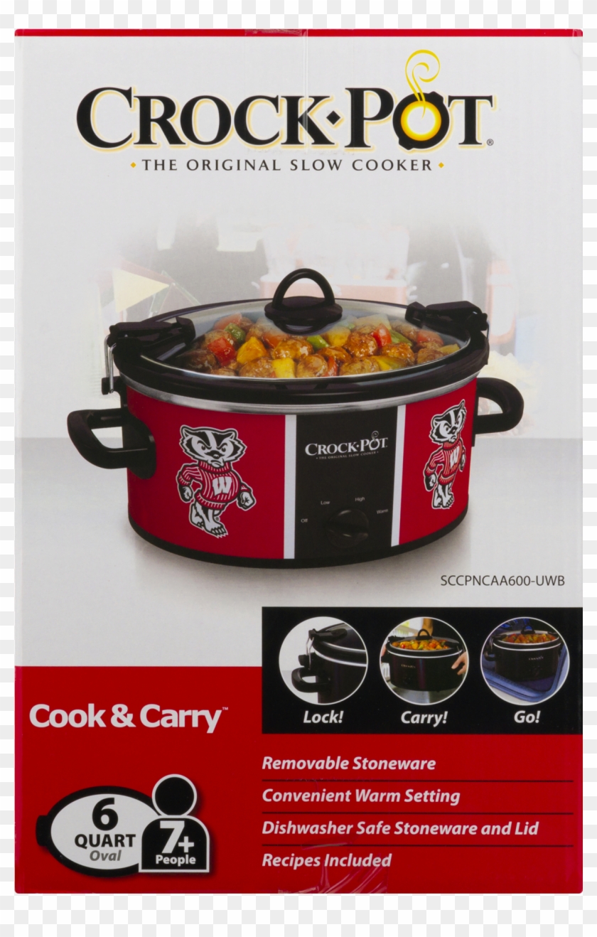 Crock-pot 6 Quart University Of Wisconsin Cook & Carry - Owl Crock Pot Clipart #5442764