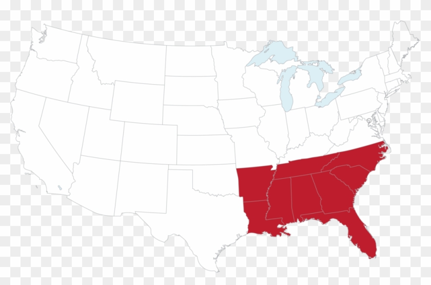 Ole Miss Png - Us Map North And South Clipart
