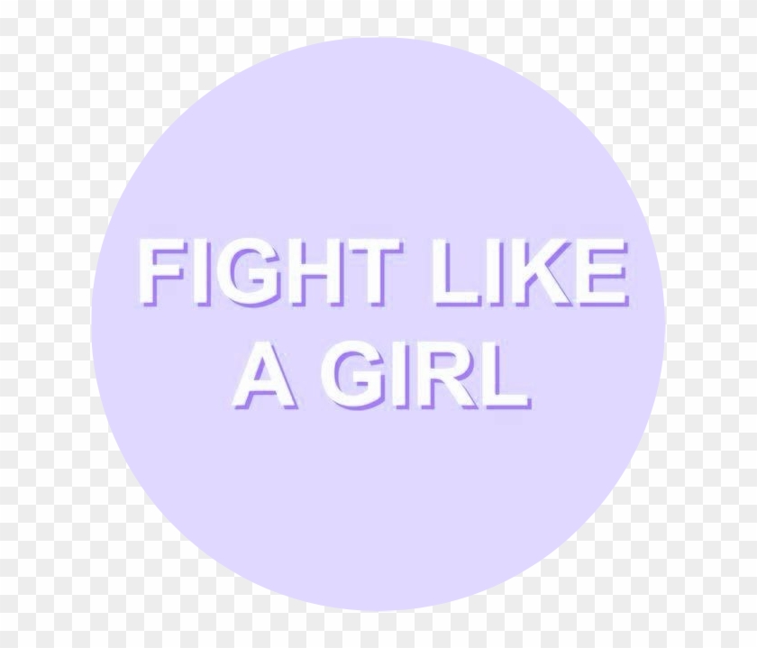 #purple #aesthetic #tumblr #fight #like #a #girl #girlpower - Circle Clipart