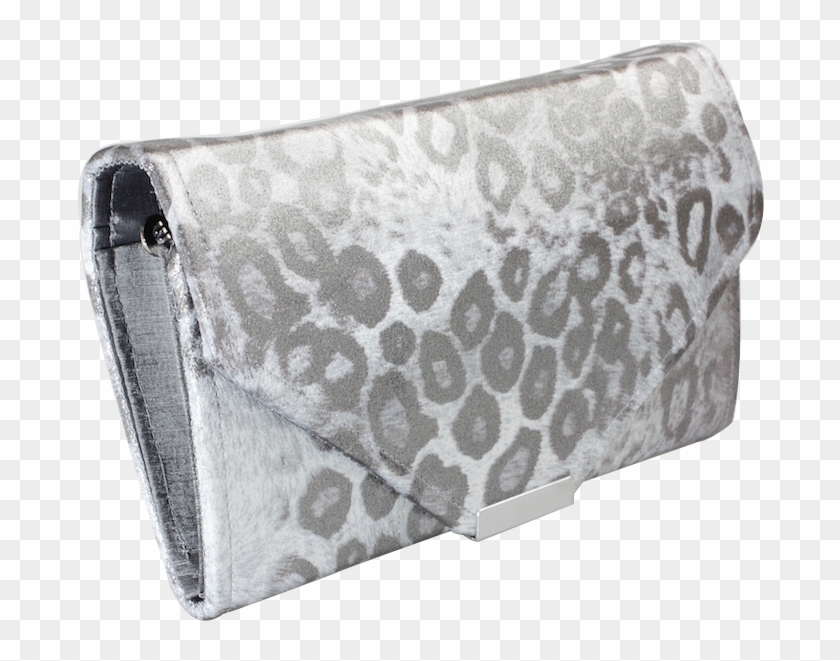 Mini Silver Animal Print Clutch Bag - Handbag Clipart #5443710
