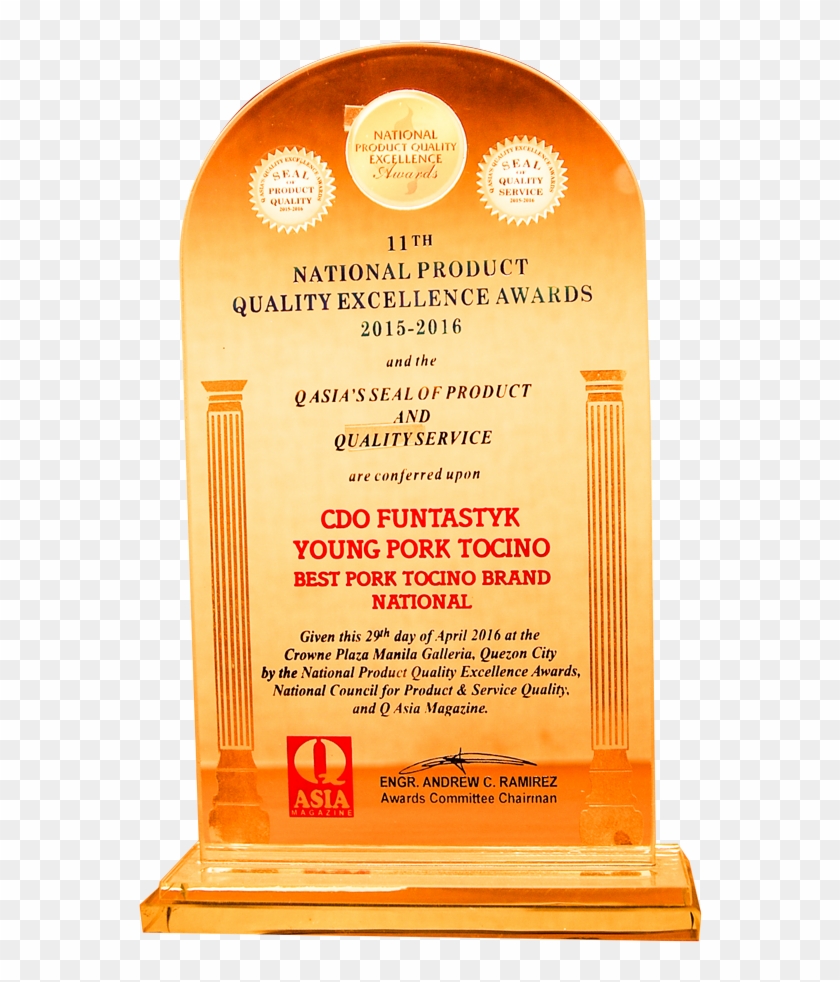 National Quality Excellence Award - Amber Clipart