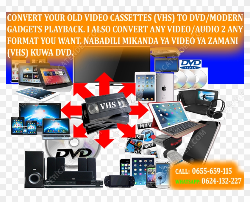 Old Vhs Tapes To Dvd For Modern Devices/gadgets Use - Gadget Clipart
