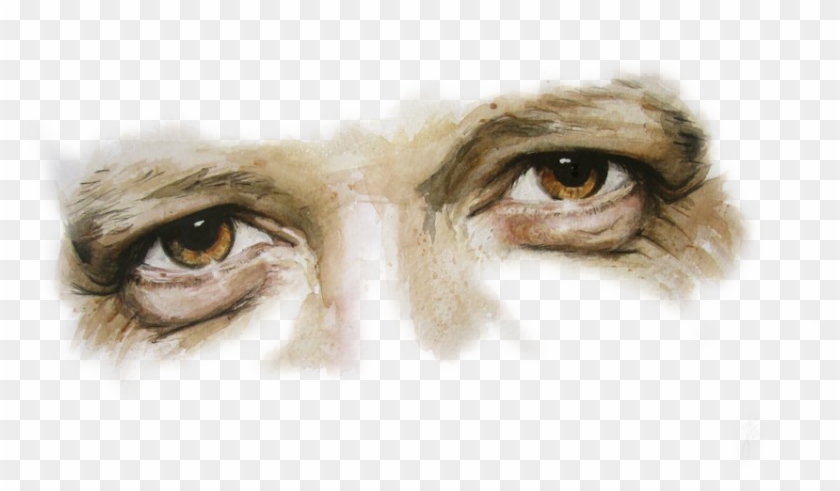 Pupil Drawing Watercolor Library - Man Eyes Transparent Clipart #5444391