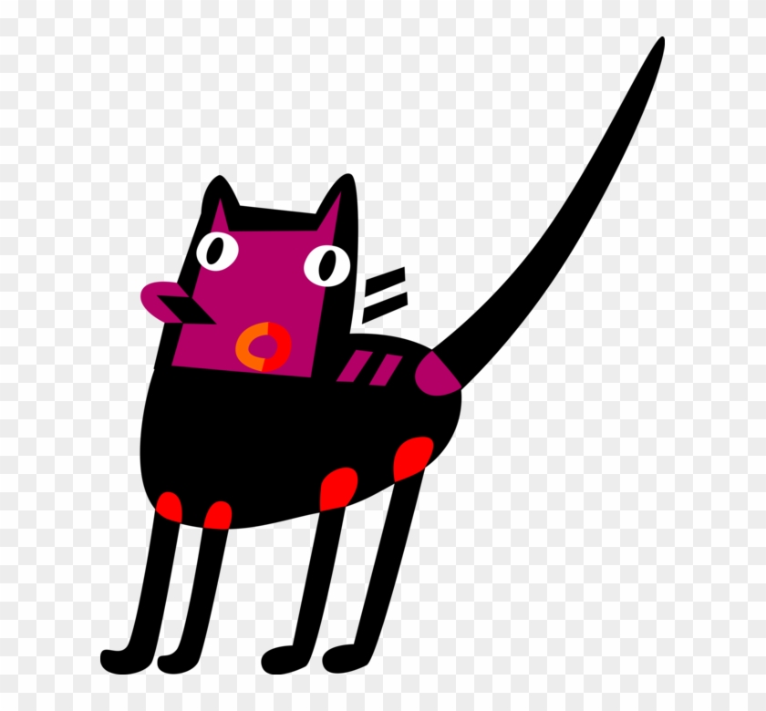 Vector Illustration Of Halloween Black Cat Associated Clipart