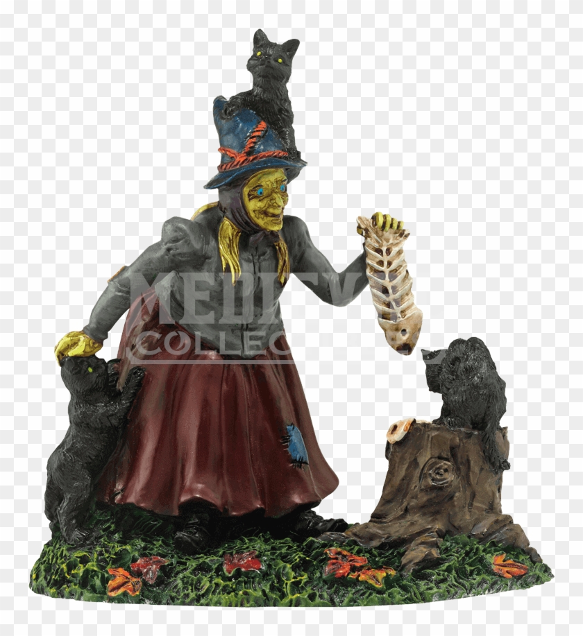 Black Cat Snack - Figurine Clipart