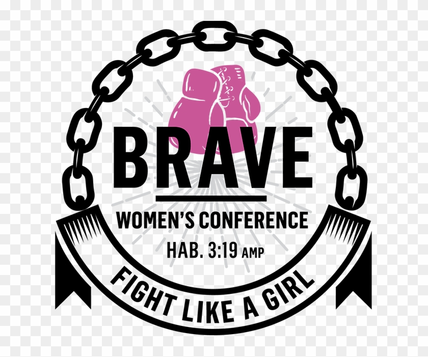 Wof180718 Brave Fight Like A Girl Logo - Chain Circle Vector Clipart #5444761