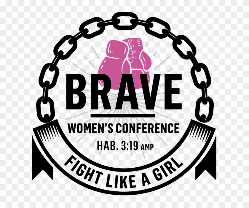 Wof180718 Brave Fight Like A Girl Logo - Chain Circle Vector Clipart #5444761
