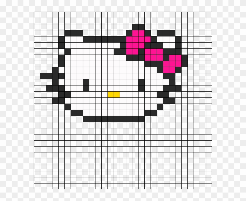 Hello Kitty Head Perler Bead Pattern / Bead Sprite - Perler Beads Hello Kitty Pattern Clipart