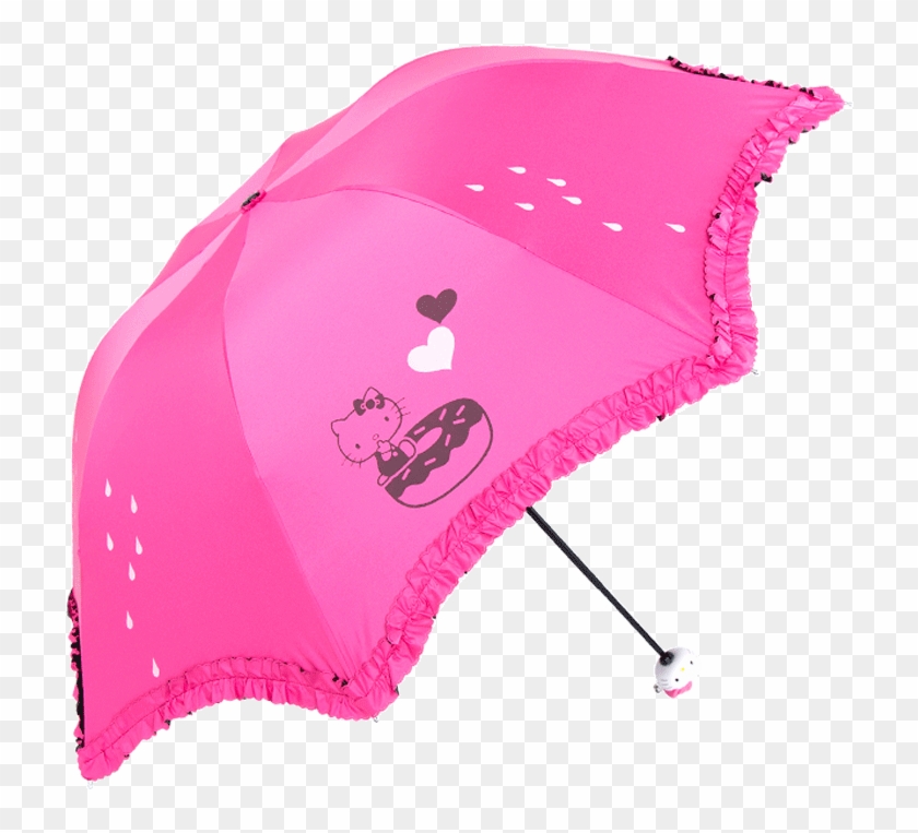 Hellokitty Hello Kitty Umbrella Umbrella Black Collar - Umbrella Clipart