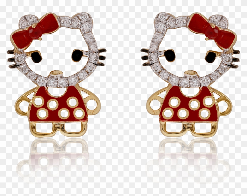 Cute Hello Kitty Earrings - Earrings Clipart