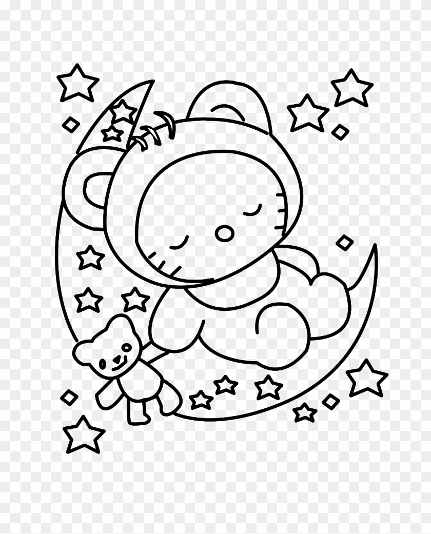 Svg Royalty Free Stock Drawing Printables Hello Kitty - Cartoon Clipart