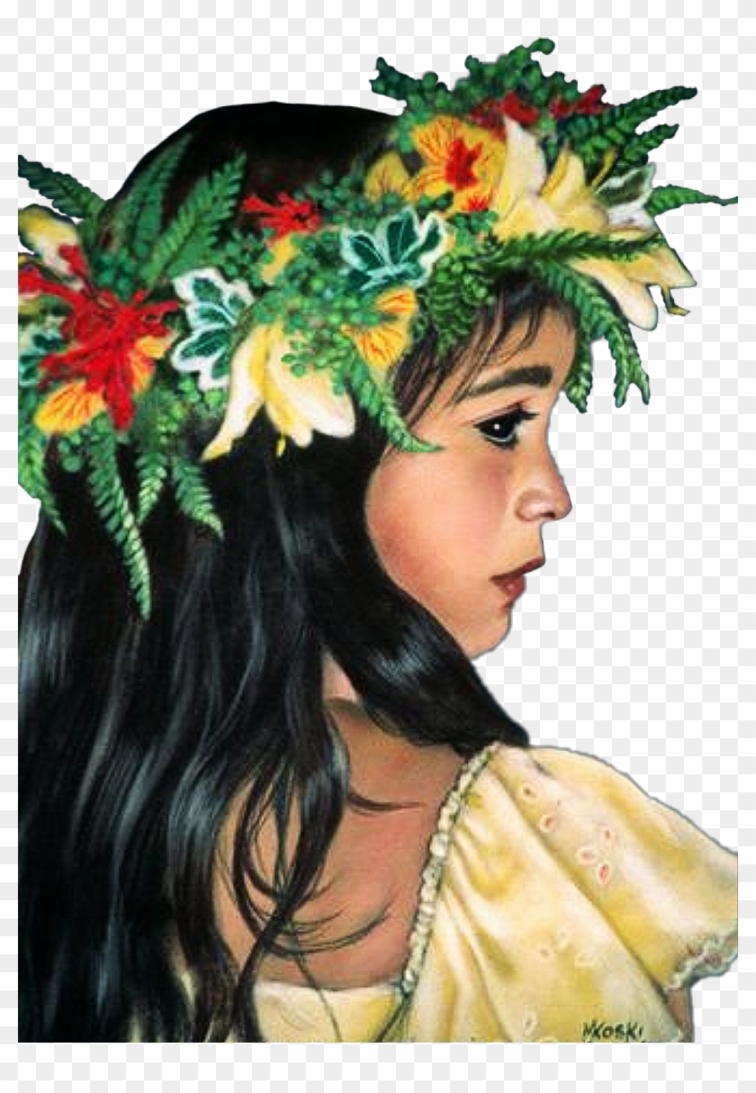 #hawaii #flowers #girl #scleiday #remixit - Artificial Flower Clipart