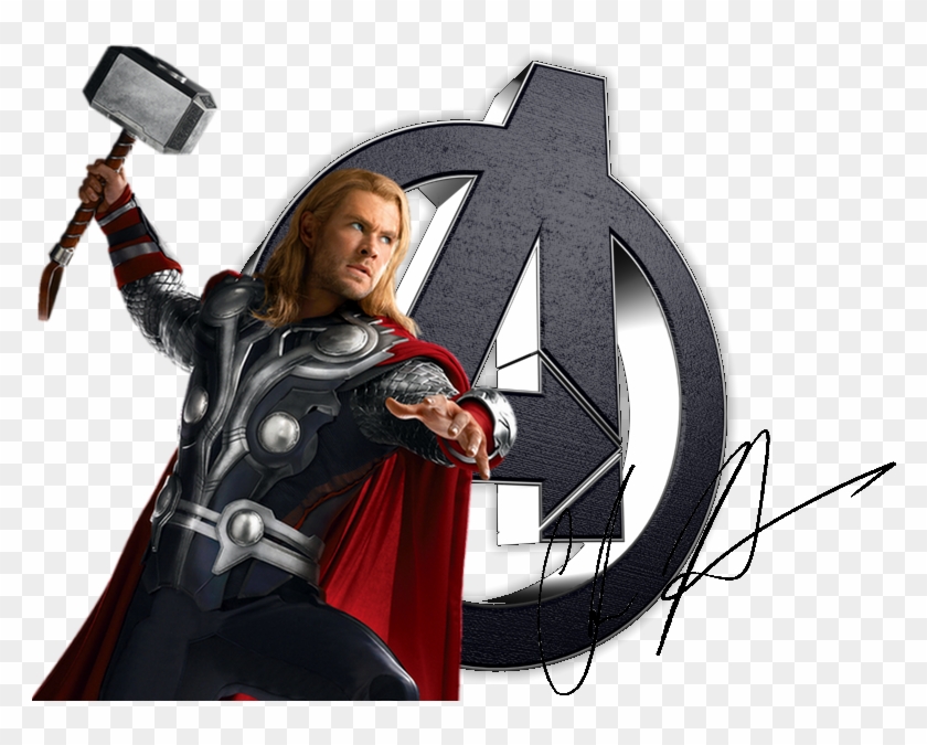 Chris H - Thor With Hammer White Background Clipart #5445823