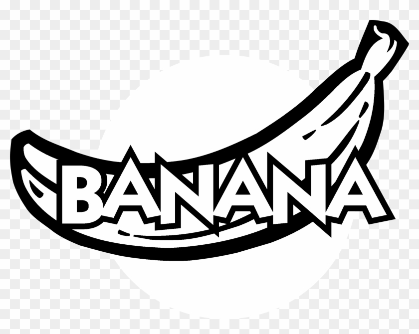 Banana Logo Black And White Clipart #5445860