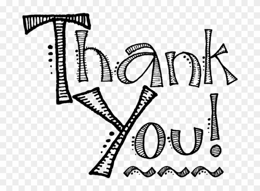 Thank You Cliparts - Thank You Clipart Black And White - Png Download