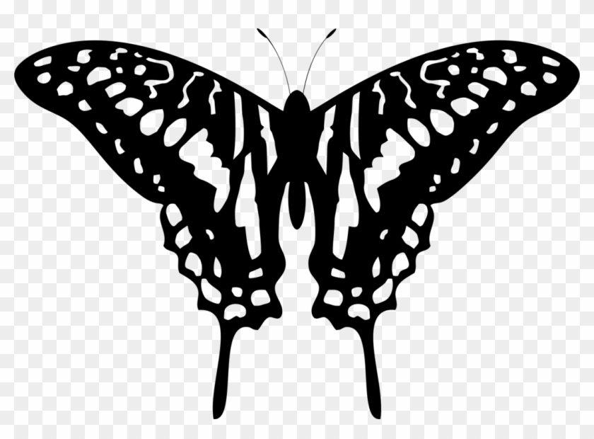 Butterfly Tattoo Designs Png Transparent Images - Black Butterfly Design Transparent Clipart #5446977