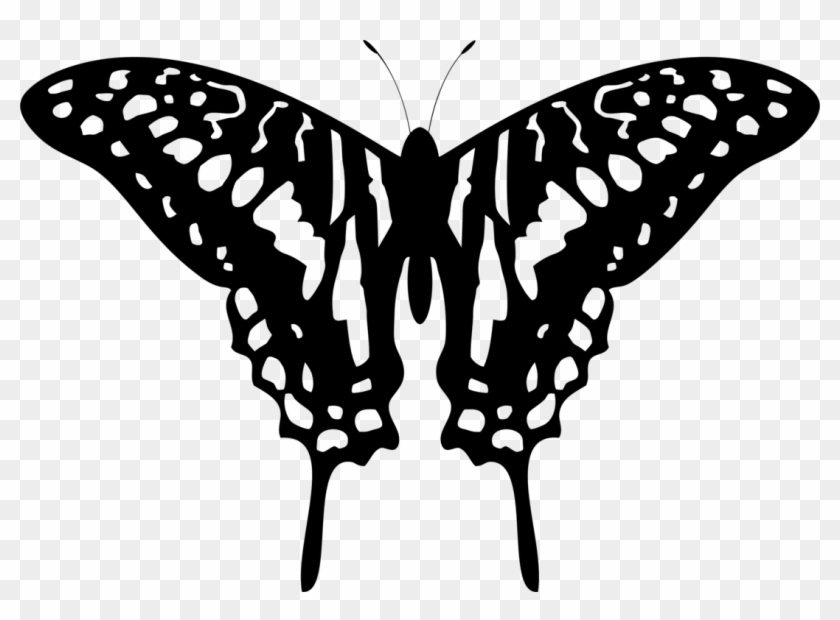 Butterfly Tattoo Designs Png Transparent Images - Black Butterfly Design Transparent Clipart