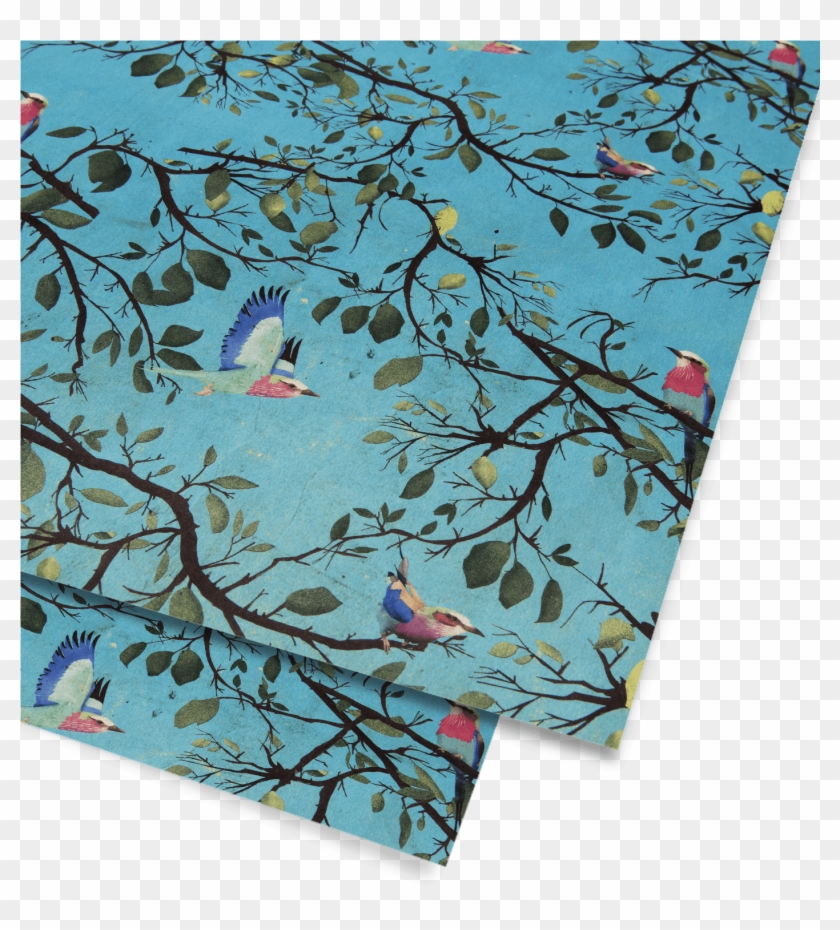 Turquoise Holler Bird Gift Wrap , Png Download - Floral Design Clipart #5448017