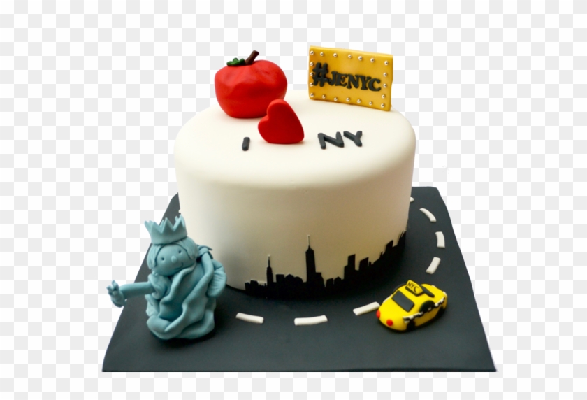 I Love New York Cake I Love Nyc With Edible Statue - Love New York Cake Clipart