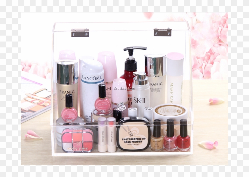 Dust Free Acrylic Makeup Organizer Skincare Storage - Acrylic Skin Care Organizer Clipart
