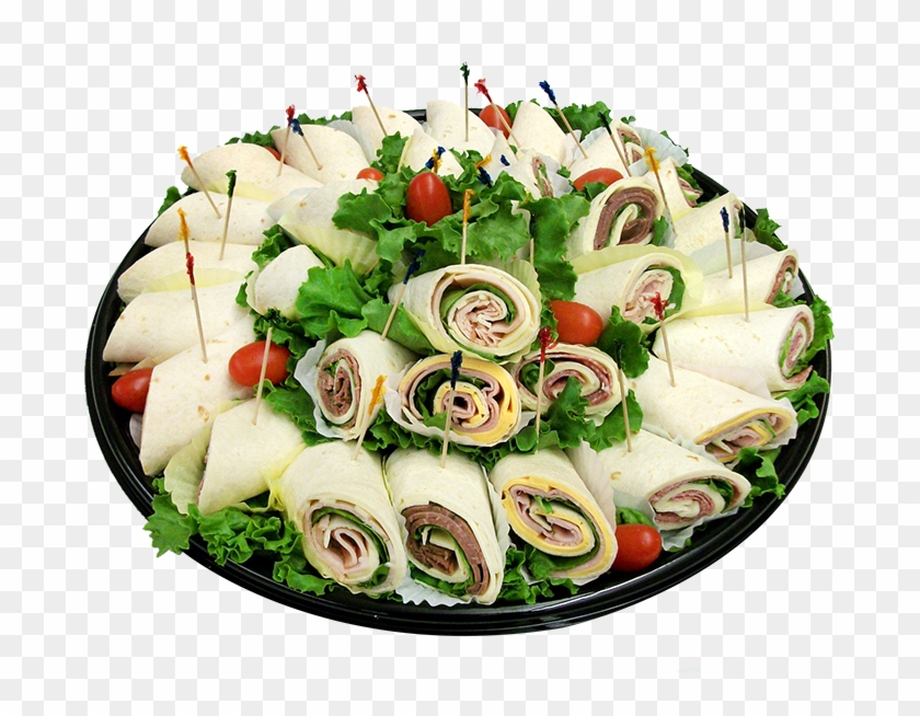 Mini Wraps Platter - Hors D'oeuvre Clipart #5448751