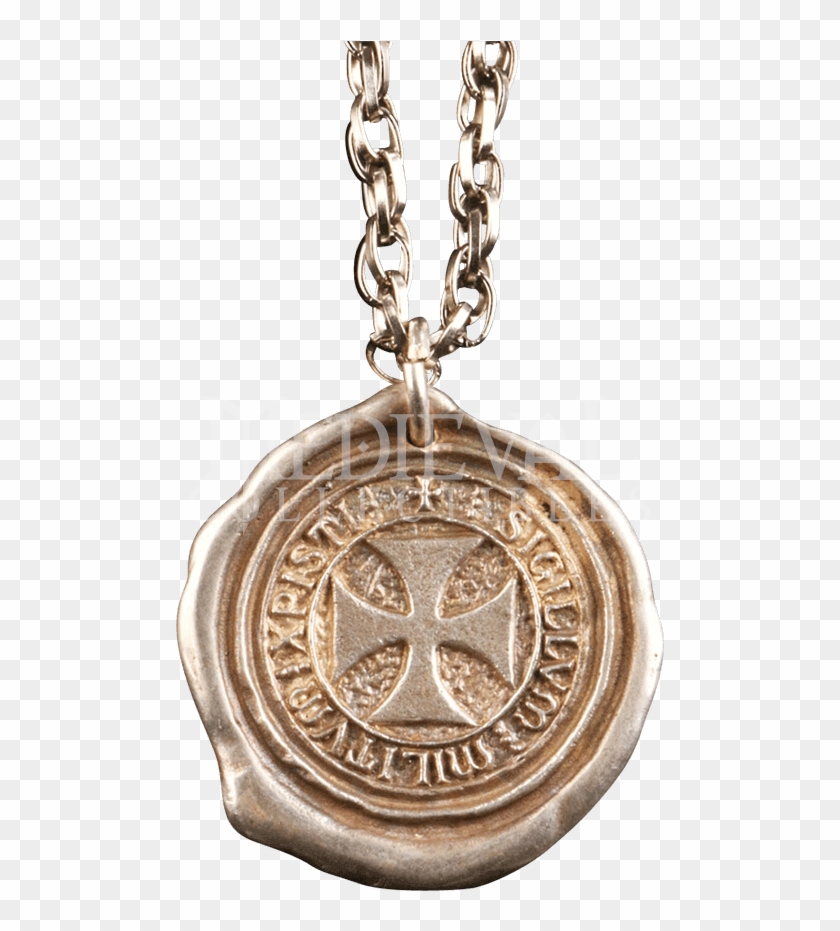 Knight Templar Seal Pendant Clipart #5449369