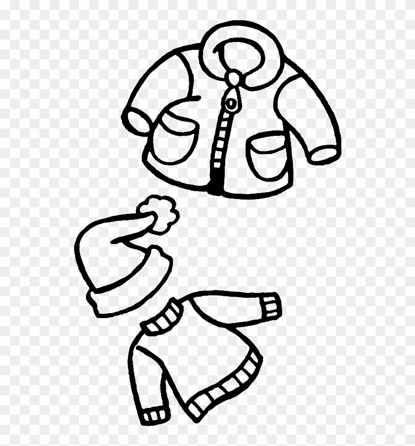 Winter Clothes Pictures - Drawing Of Winter Clothes Clipart #5449441