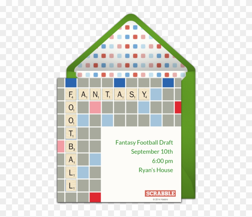 Scrabble Football Online Invitation - Scrabble Invitation Clipart