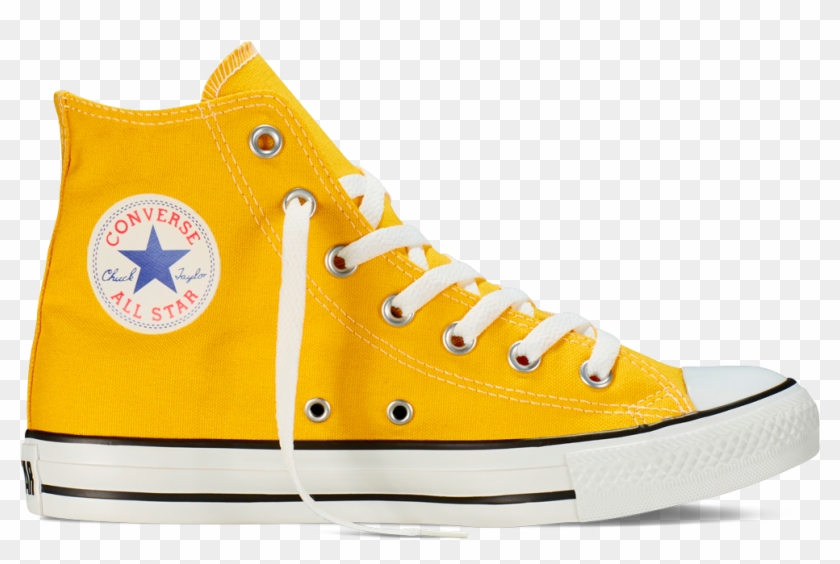 Converse Transparent Color - Yellow Converse High Tops Clipart #5449957