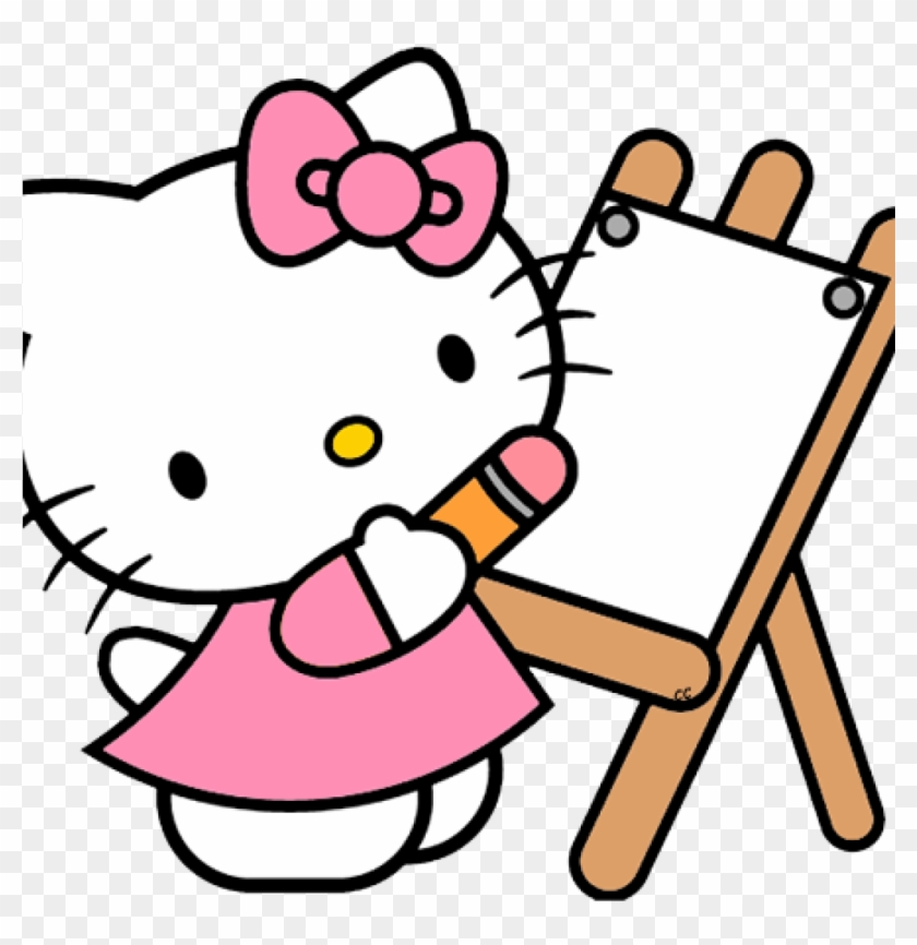 Kitty Clipart Hello Kitty Clip Art Cartoon Clip Art - Hello Kitty Printable Colouring Pages - Png Download