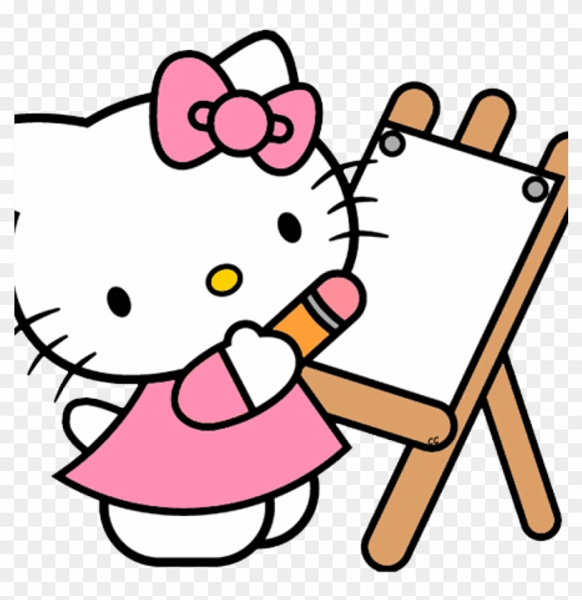 Kitty Clipart Hello Kitty Clip Art Cartoon Clip Art - Hello Kitty Printable Colouring Pages - Png Download #5450220