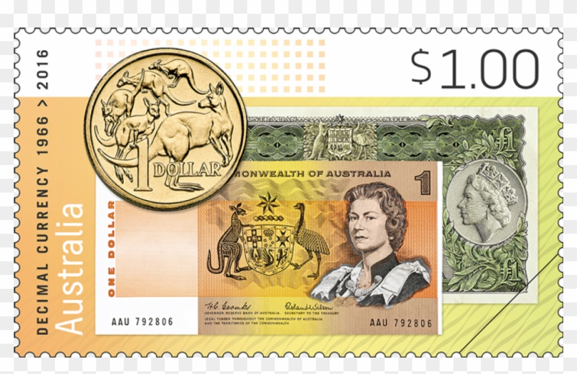 The 50th Anniversary Stamp - Introduction Of Decimal Currency In Australia Clipart #5450250