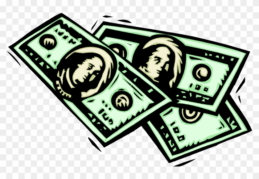Dollars Clipart One Dollar - Money Bills Clipart - Png Download #5450346