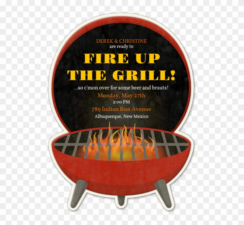 Design Your Invitation Colored Envelopes, Bbq Party, - Firing Up The Grill Clipart #5451677