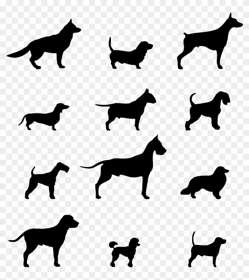 Dog Silhouettes Set By Gdakaska Dog Silhouette, Svg - 犬 シルエット フリー 素材 Clipart