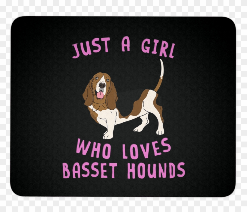 Robustcreative-dog Lover Girl Mousepad - Basset Hound Clipart #5453364