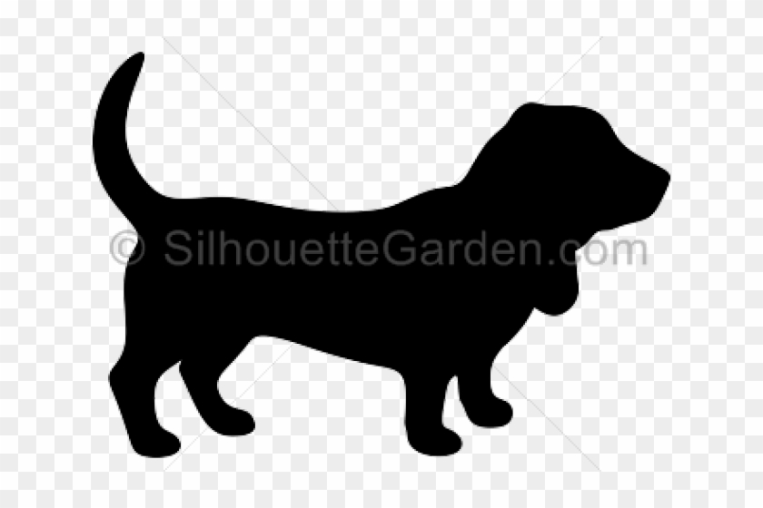 Basset Hound Silhouette Clipart #5453487