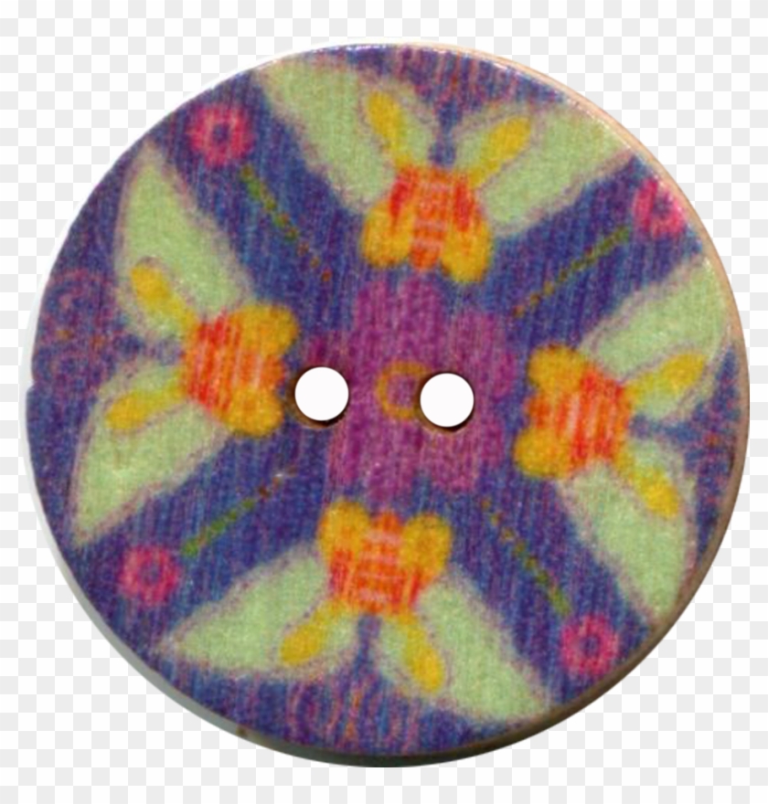 Branton Wood Fancy Button 20 Mm - Circle Clipart #5453643