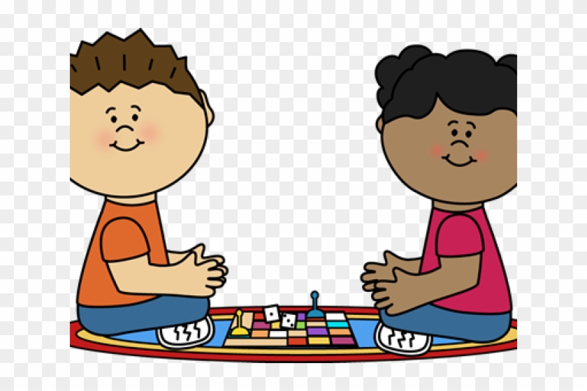 Kids Playing Games Clipart - Kids Playing Board Games Clipart - Png Download
