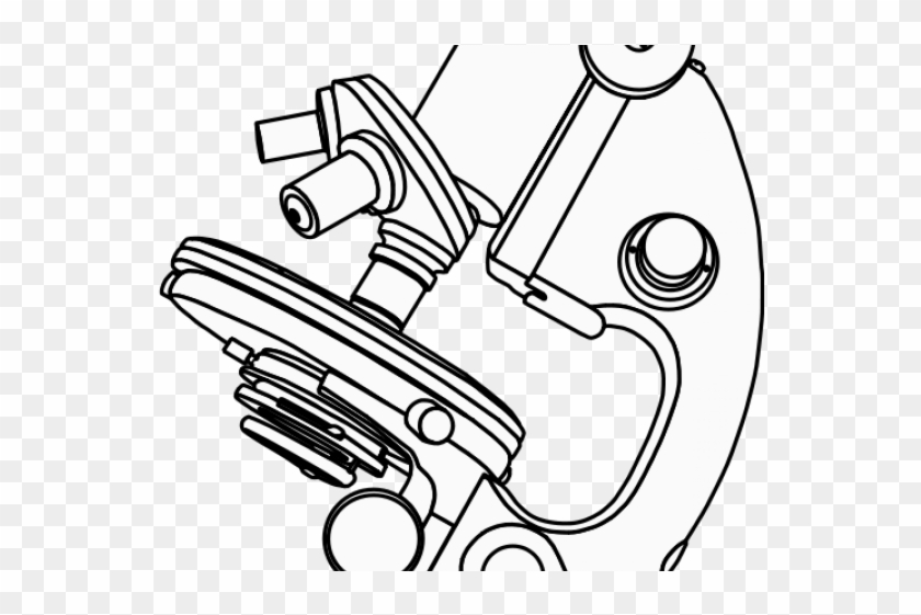 Microscope Clipart Black And White - Microscope Clip Art Black And White - Png Download