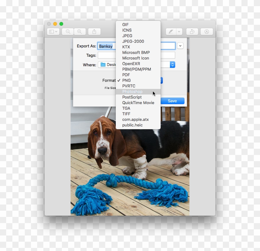 Holding The Option Key When Selecting Format Reveals - Basset Hound Clipart