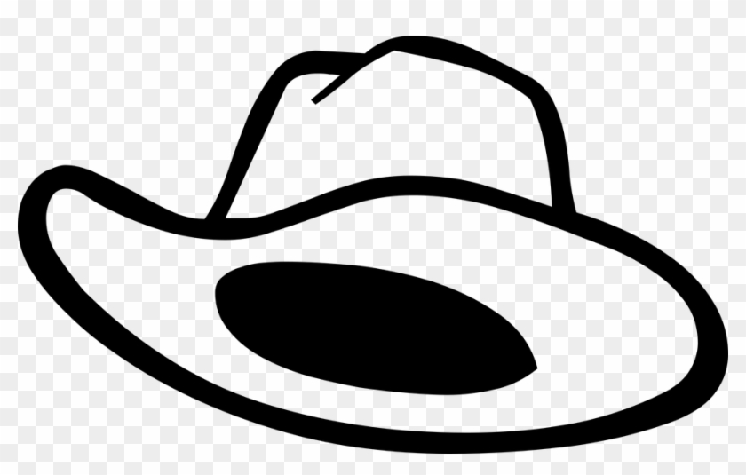 Hat Cowboy Stetson Western Rodeo Head Fashion - Sketsa Gambar Topi Koboi Clipart