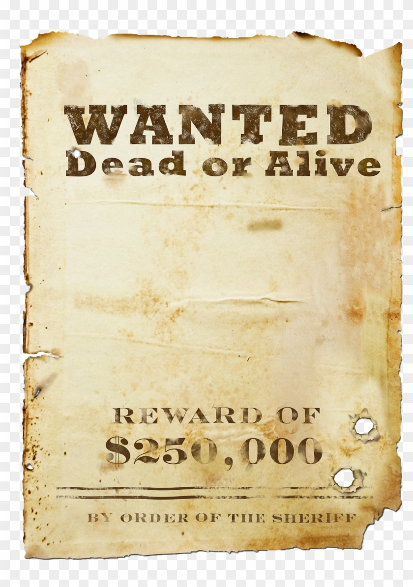 Television United Film Poster Dead States Western Clipart - Blank Old Wanted Poster - Png Download